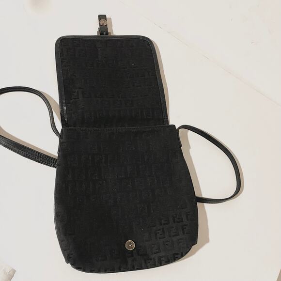 Fendi FF Zucca Logo Zucchino Monogram Canvas Shoulder Bag Purse Vintage Y2K 90's - Picture 8 of 16